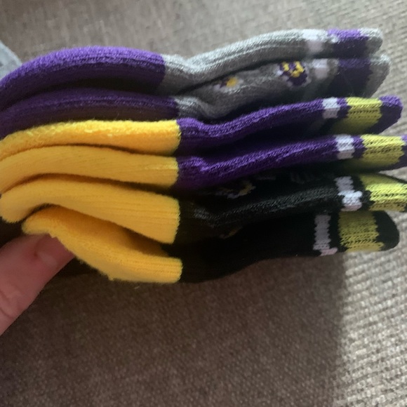 Mens Lakers Baseball Quarter Cut Sock - Picture 4 of 6